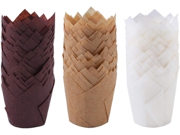 Forminhas De Papel Em Formato Tulipa Para Muffins, Ideais Festas E Casamentos.
