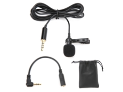 Acessório Eletrônico De Lapela Com Clipe Para Microfone Adaptador S01 Câmera Computador/ Celular Aquaforge
