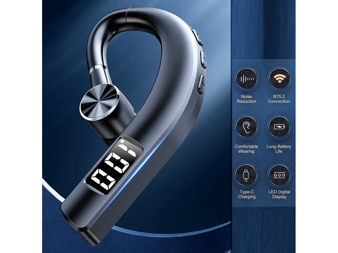 Aetheria fone de Ouvido Bt5.2 Sem Fio com Microfone Auricular In ear Haste de Ouvido para Trabalho Condução Corrida