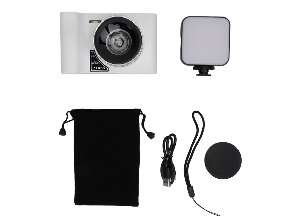 2.5k 24mp Digital Camera 2.8inch Screen 16x Digital Zoom Multifunctional Wifi Digital Camera Vlogging Camera With Fill Light White LAXISCREED