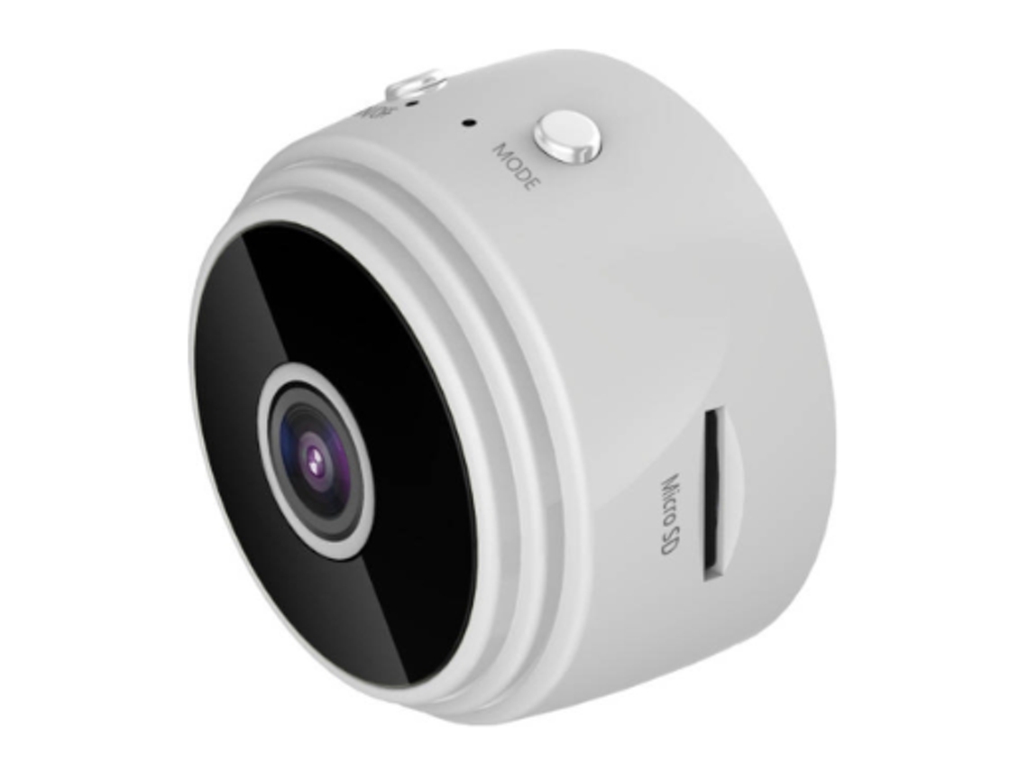 Minicâmera Bestvite HD 4K WiFi com detecção de movimento (branca)
