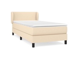 Box Spring Bed, Box Spring Beds Vidaxl Creme Tecido (90 X 190 Cm)