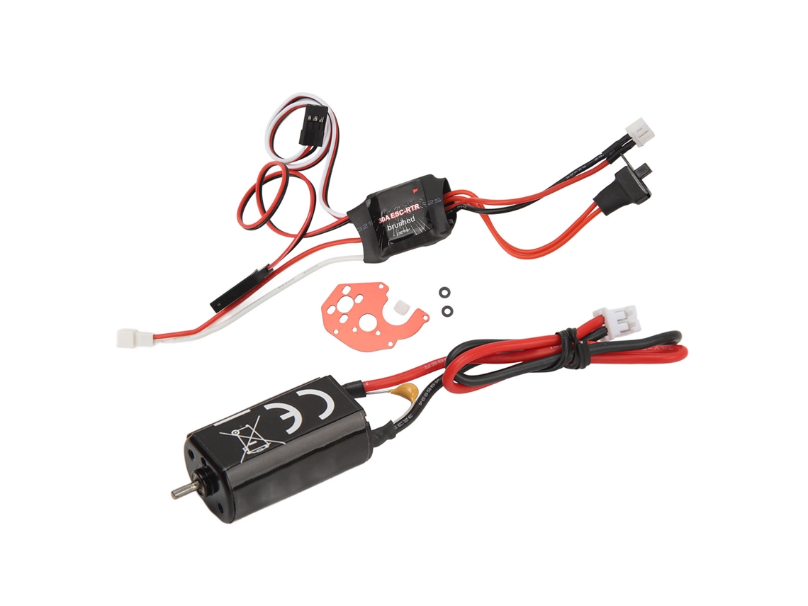 Kit Motor De Escova 050 66t Com Esc 30a Alta Torque Conector Ph2.0 Para Carro Controle Remoto Axial Scx24