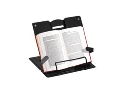Suporte de metal ajustável para livros Slowmoose, suporte portátil para leitura de livros