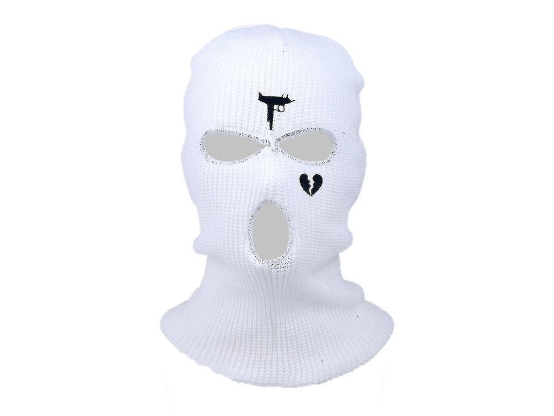 Máscara Balaclava Unissex Inverno Acolchoada 3 Buracos Preta Tecido Warm Ski Snowboard Cap