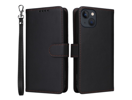 Capa Amovível Pega Para Iphone 13 Betopnice Pele Sintética Preto