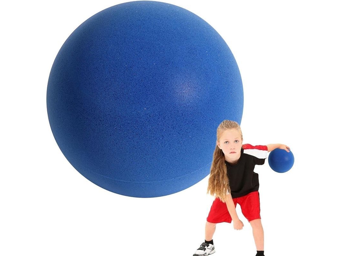 Balón De Basquete Silencioso Para Treinamento Indoor, Elástico Suave De Espuma, Ideal Para Interiores E Exteriores Grande 21cm-5- Azul