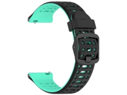 Pulseira de Silicone 20mm para Coros Pace 2 / Apex 42mm Preto e Azul PANOONA