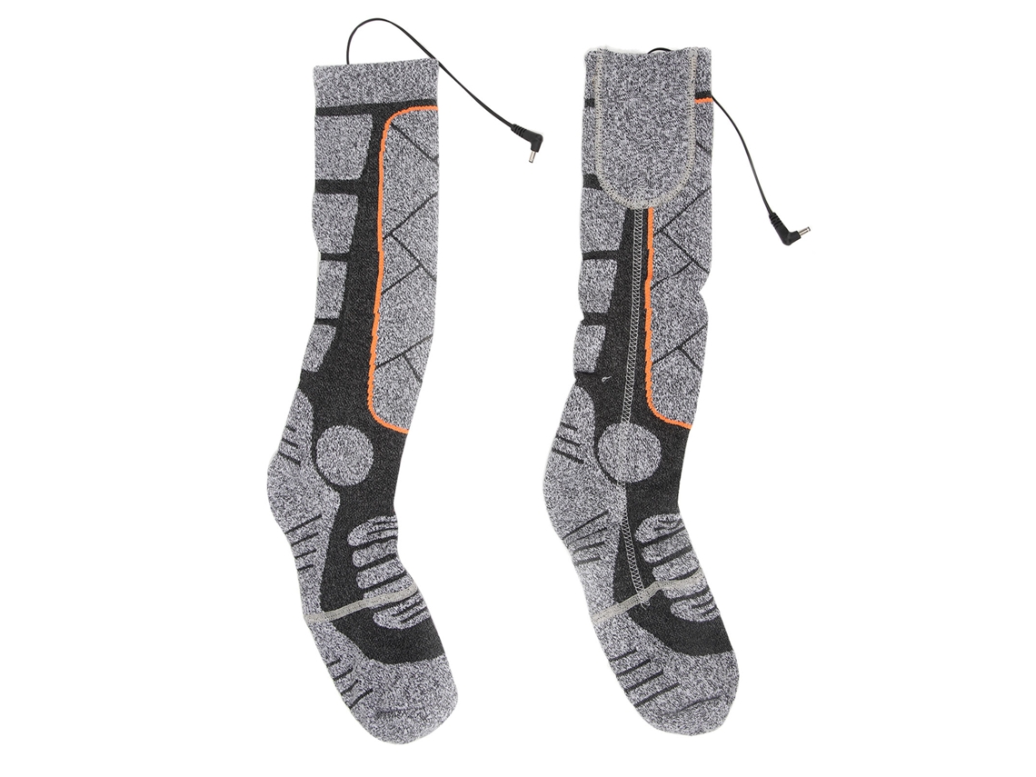 Calcetines Calientes De Algodón Con 3 Velocidades Elásticos Unisex Gris Oscuro Batería Para Camping Pesca Ciclismo
