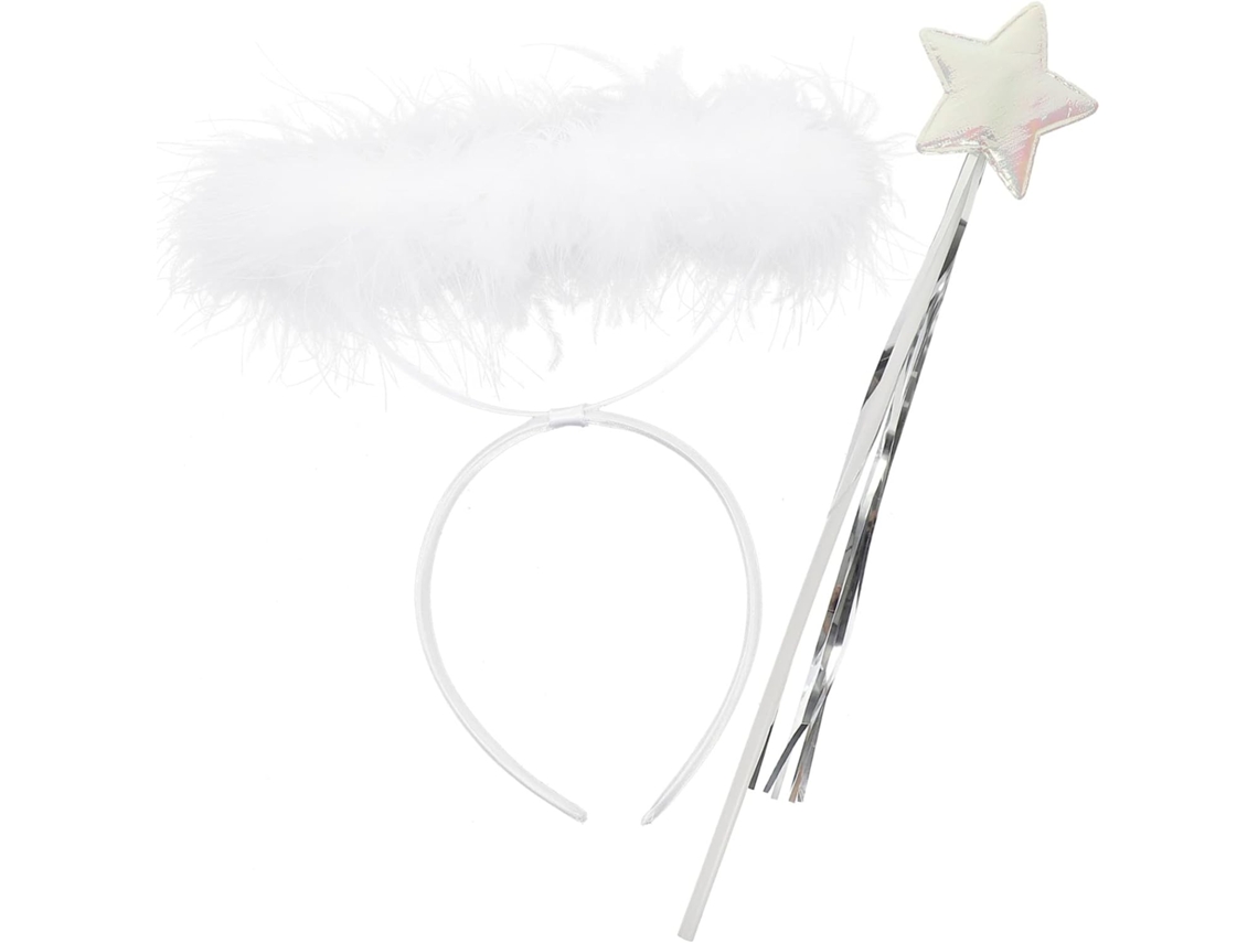 Fantasia De Anjo Para Meninas Com Varinha E Coroa, Acessórios Para Festa De Halloween E
