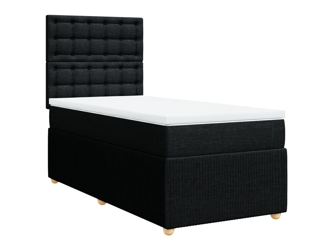 Box Spring Bed, Box Spring Beds Vidaxl Preto Tecido (90 X 190 Cm)