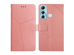 Capa De Celular Flip Em Couro Com Padrão Em Formato De Y Para Infinix Hot 11 Ht01
