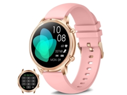 Relógio inteligente feminino Bestvite com rastreador de atividades, chamadas, monitor de sono, frequência cardíaca e SpO2