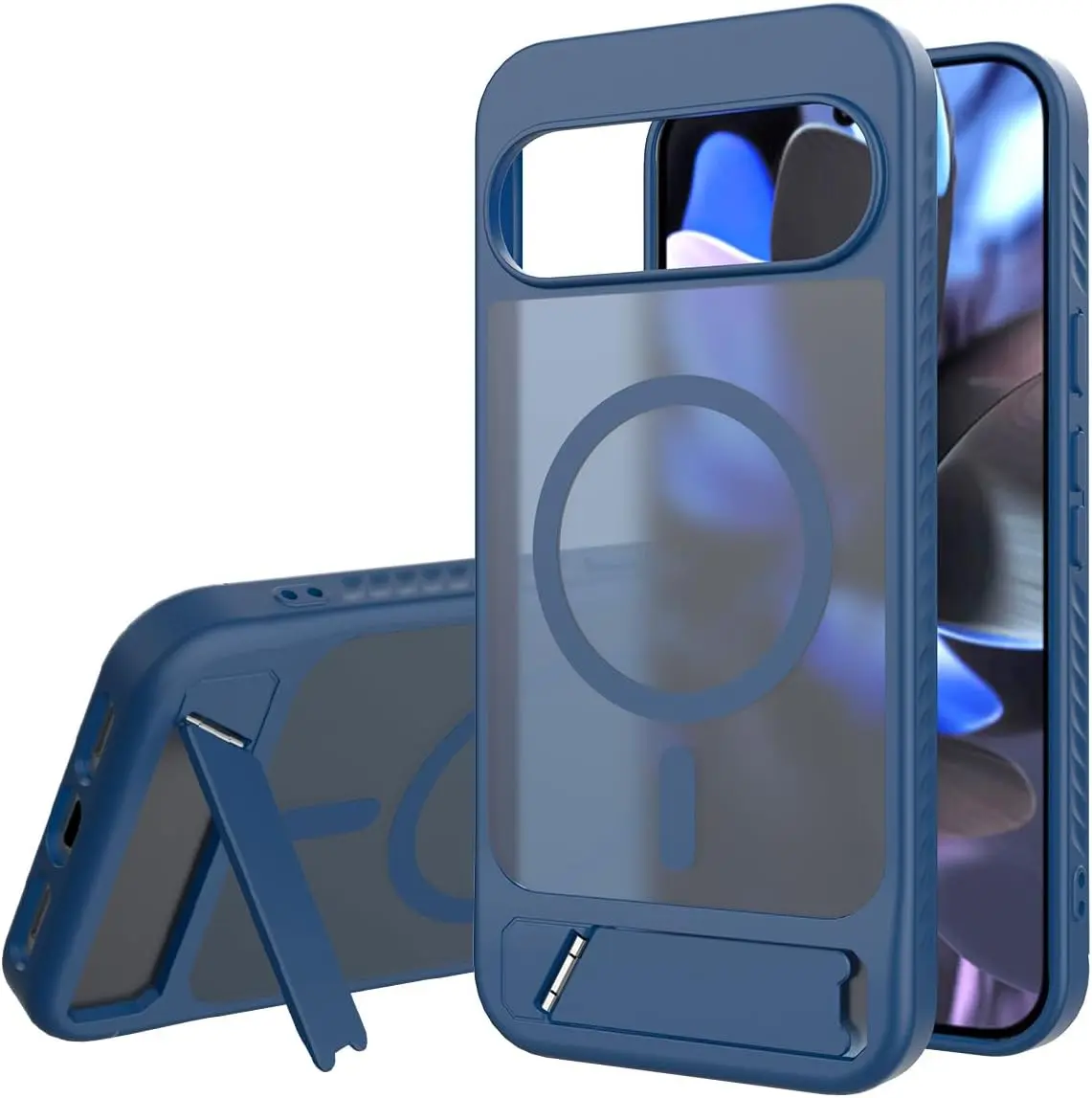 (azul, Google Pixel 9) Capa Para Celular Com Carregamento Magnético, Capa Protetora Rígida Ultrafina À Prova De Choque, Com Suporte.