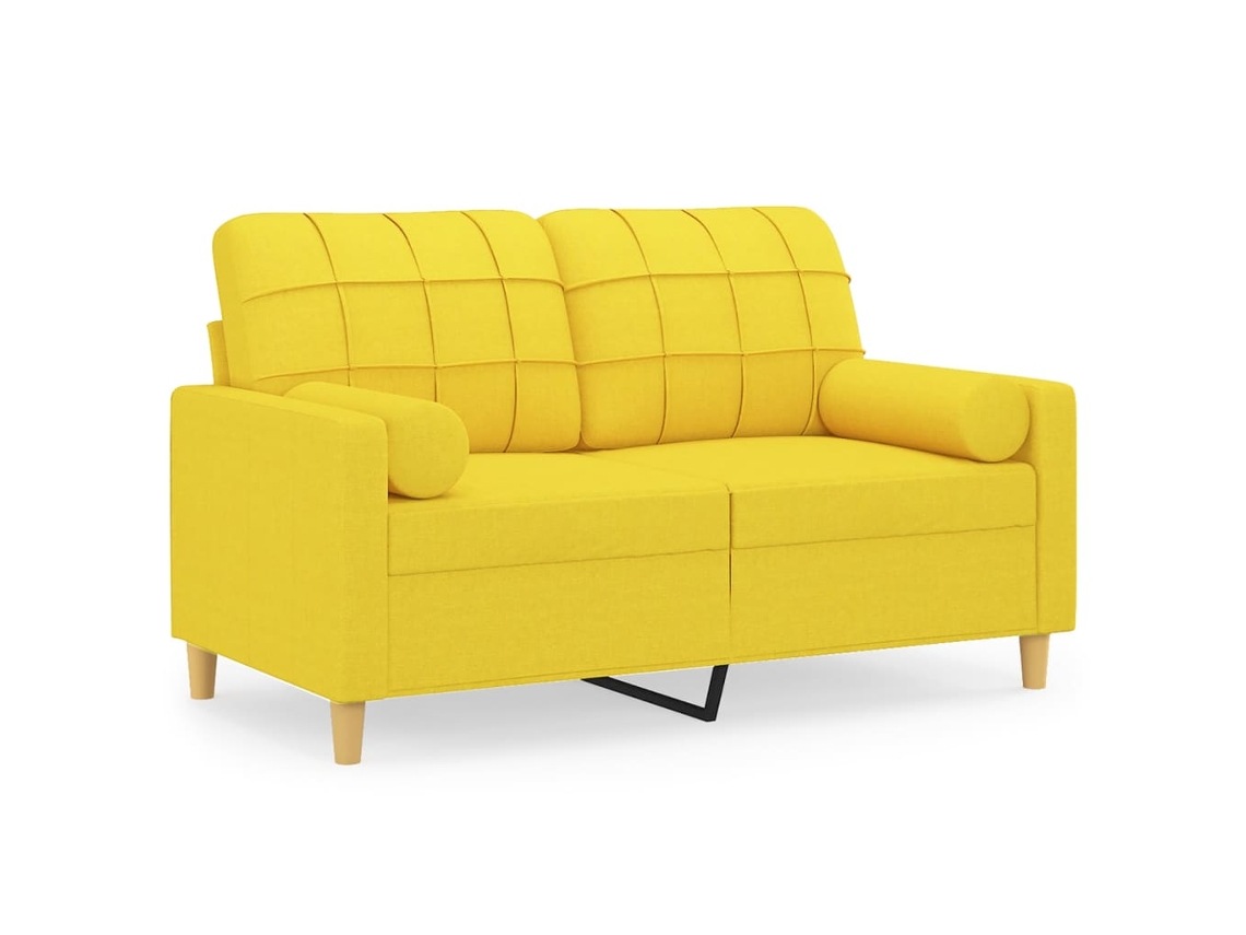 2-seater Sofa, 2-seater Sofas Vidaxl Amarelo Tecido (n/a)
