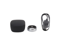 Anel Inteligente De Rastreamento De Saúde Ip68 Impermeável Bluetooth Leve Com Estojo De Carregamento Para Esportes Prata Tamanho 8 Id 18.1mm