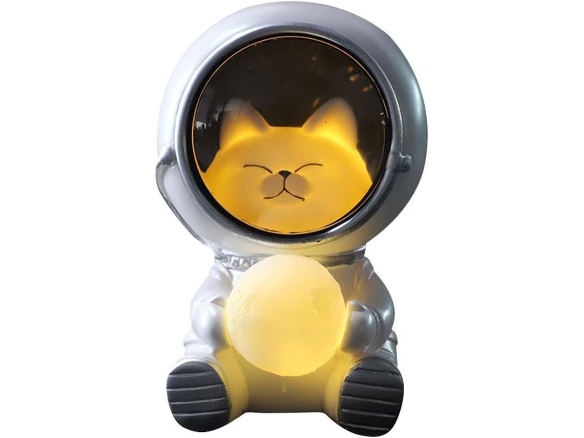 Luz De Noite Led Astronauta Animal, Gatito Astronauta Guardião Da Galáxia