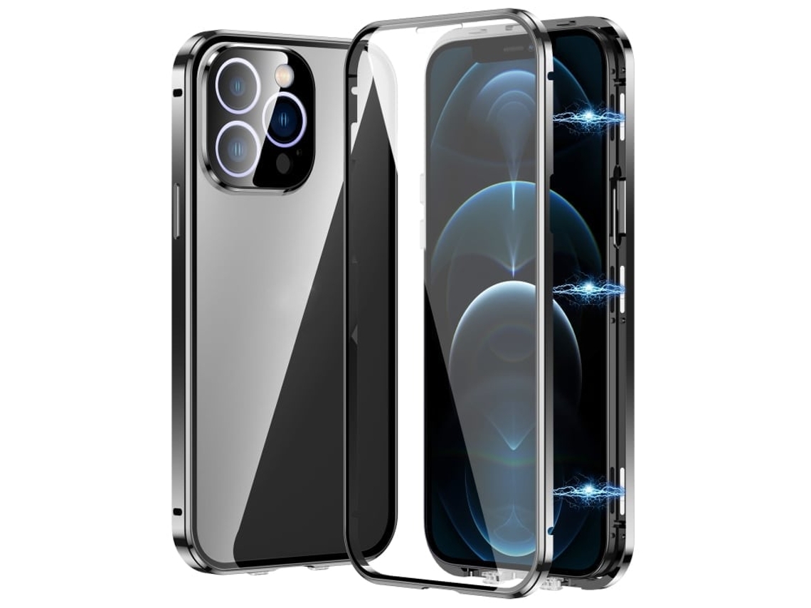 Capa De Vidro Temperado Hd Para Iphone 12 Pro - Fecho Magnético Duplo