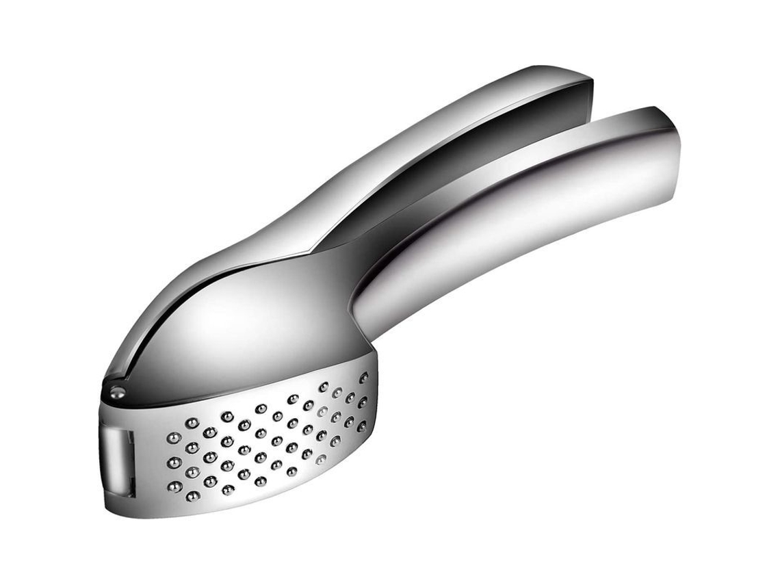 Espremedor de Alho Nova Line, inox, profissional, fácil de apertar e limpar | S/MARCA