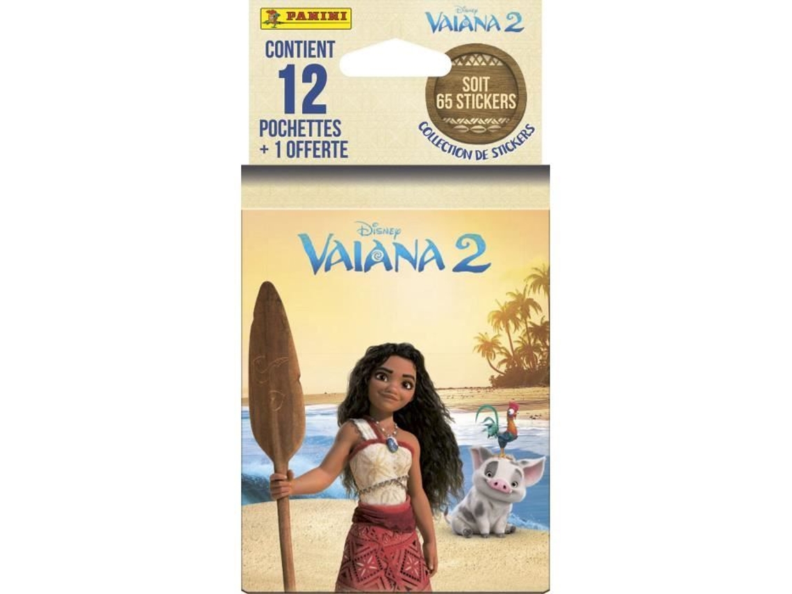 Blister - Vaiana 2 - 12 Bolsos - 1 Grátis - 65 Adesivos