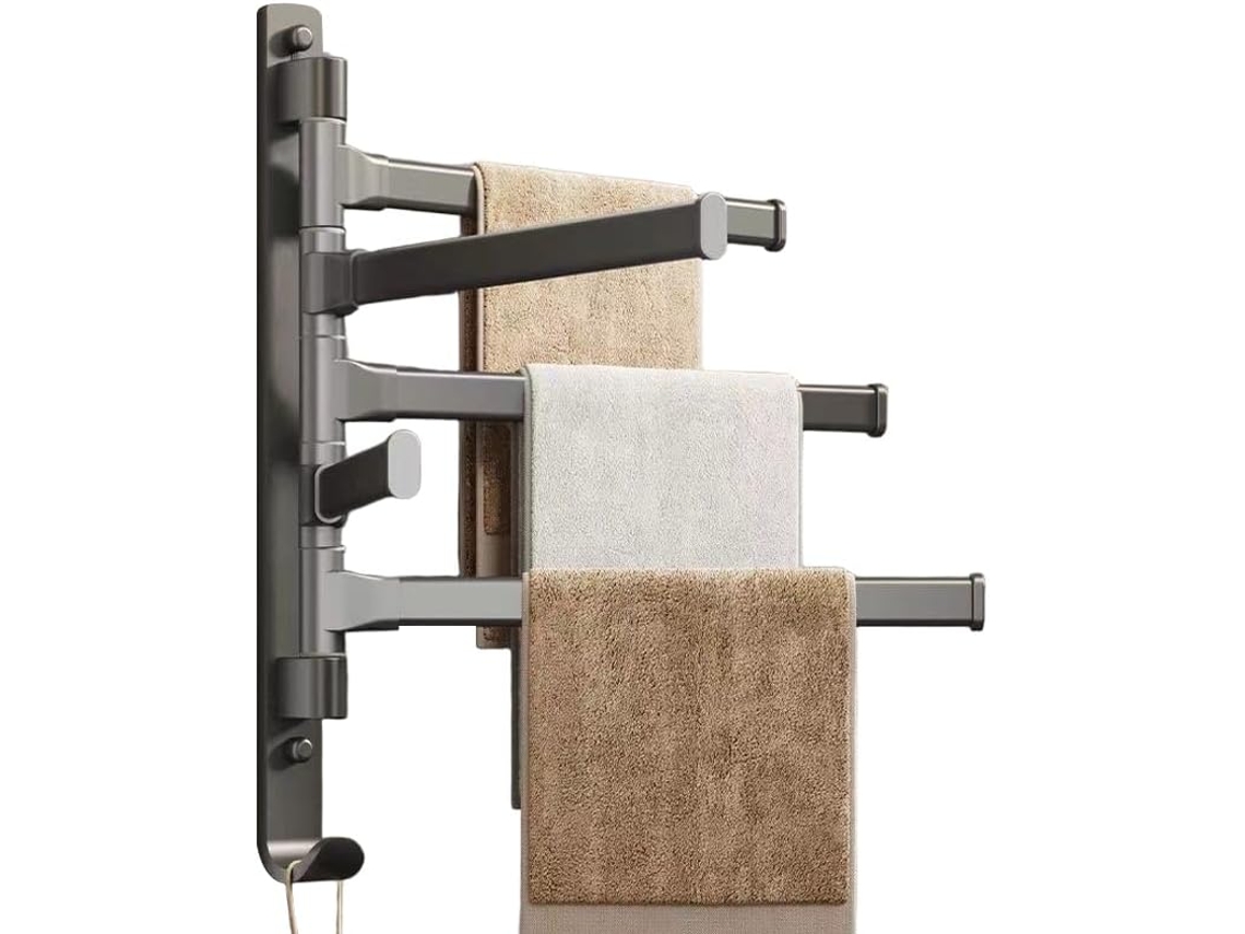 Toalheiro Giratório Durável, Economiza Espaço, Para Casa De Banho/piscina/porta/varanda/cozinha, Compatível Com Todos Os Estilos Igvtrade