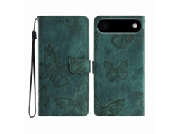 Capa De Celular De Couro Com Borboleta Em Relevo E Toque De Pele