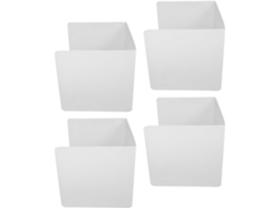 Divisórias De Mesa Toddmomy Com Design Moderno, Conjunto De 4 Peças, Pvc Branco Impermeável, Maior Privacidade