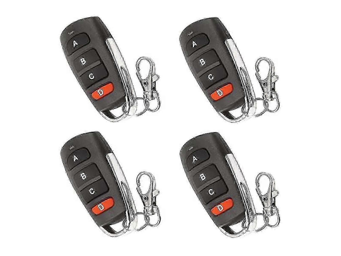 Conjunto De 4 Controles Remotos Universais Duplicadores Para Portas De Garagem, Controles Remotos Para Portões, Chaveiros De Substituição Para Po
