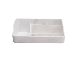 Organizador de Maquiagem S/MARCA com 5 grades caixa de armazenamento silicone para cosméticos e bijuterias mármore