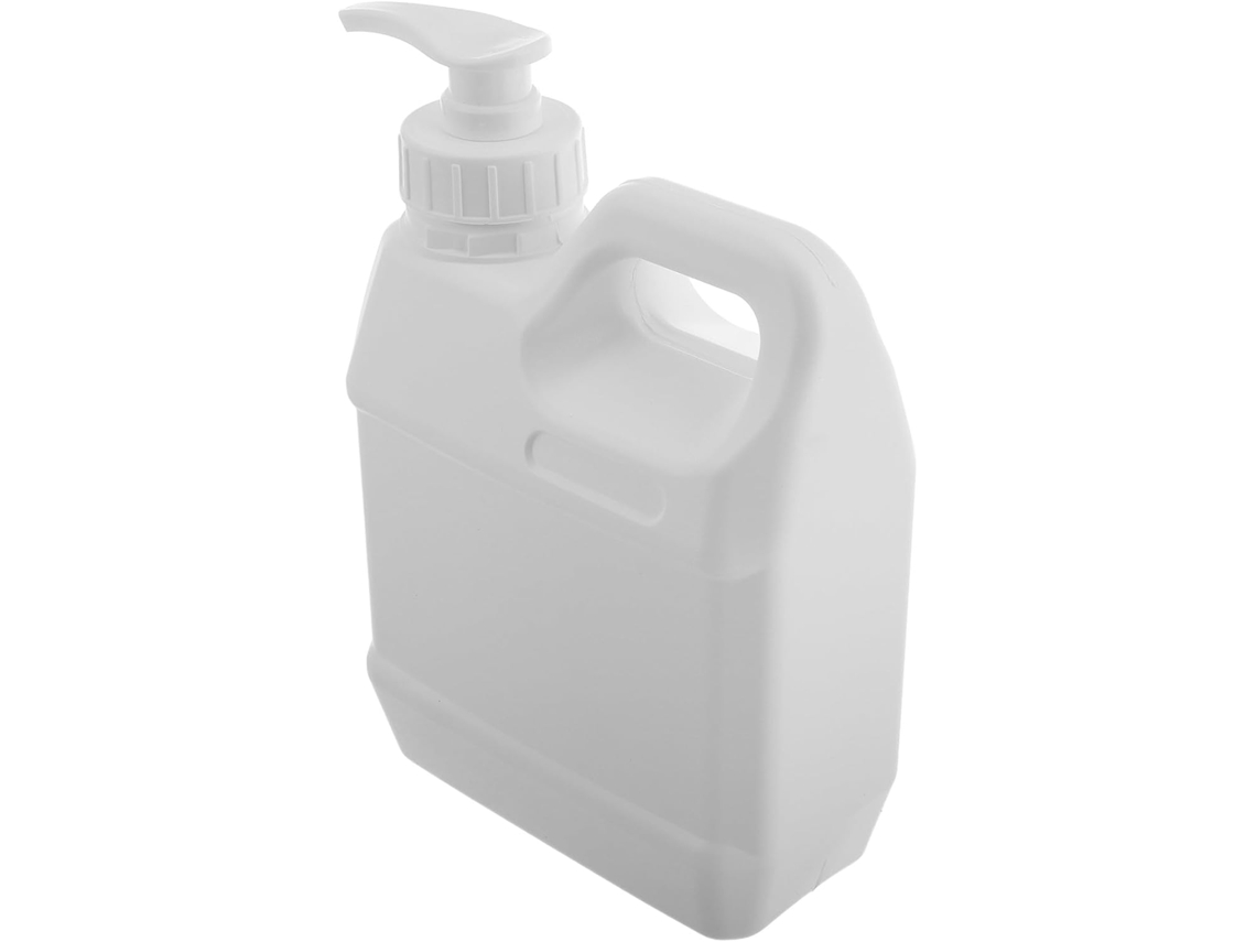 Dispensador De Líquidos Resistente Em Plástico Com Bomba, Frasco Branco