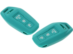 Conjunto de 2 capas de silicone para chaveiro, compatíveis com controles remotos de carro de 3 botões.