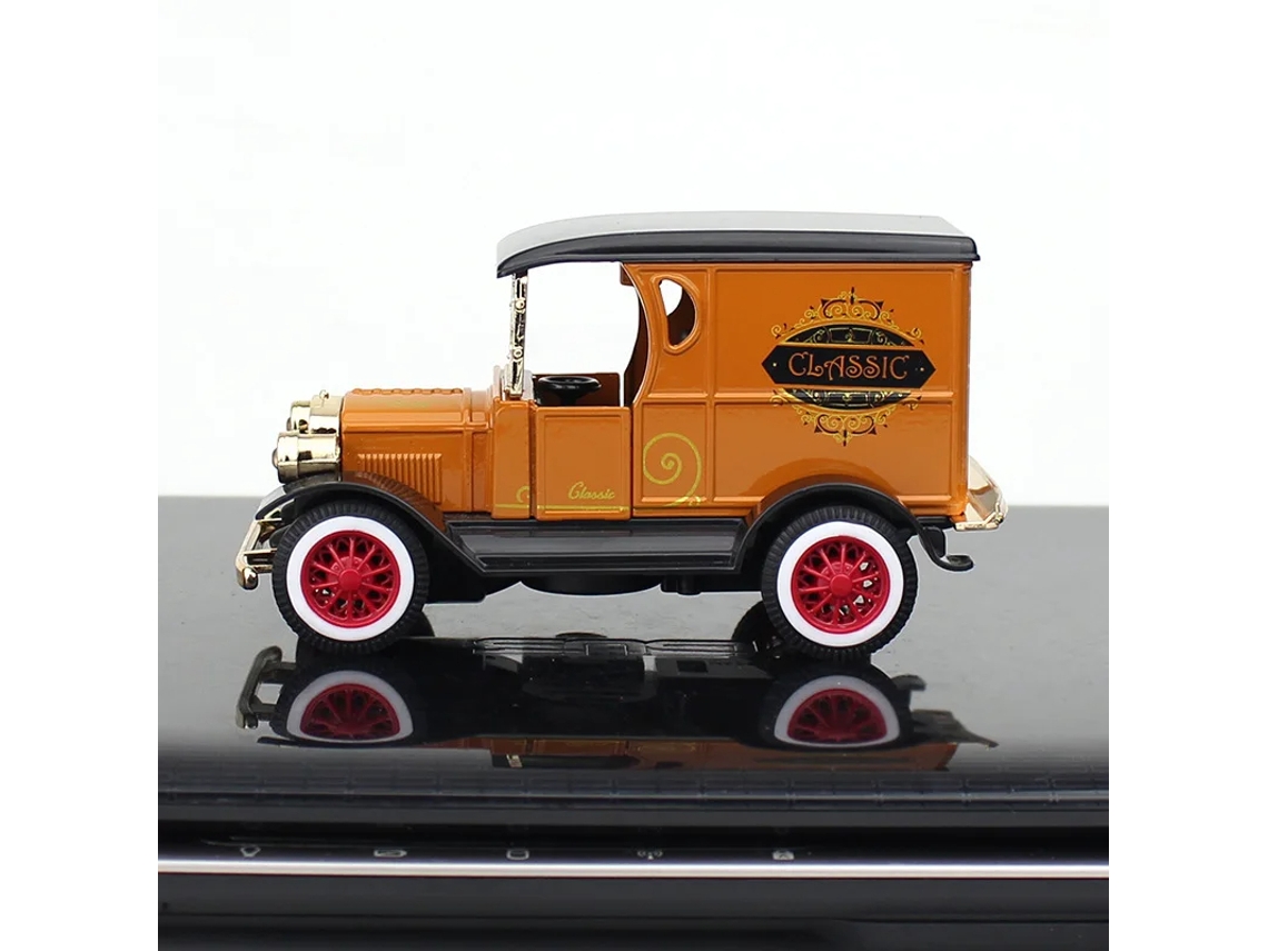 (marrom) Miniatura De Carro Clássico Ford Em Escala 1:32, Feita De Metal.
