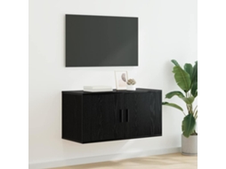 Vidaxl Rack De Tv Montado Na Parede 80 X 34.5 X 40 Cm Carvalho Preto