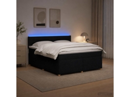 Vidaxl Cama Box Spring Com Colchão Preto 180 X 200 Cm Tecido
