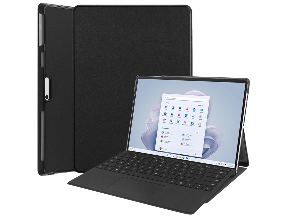 Elysve Capa Com Teclado Bluetooth Para Tablet Microsoft Surface Pro11/10/9, Preto