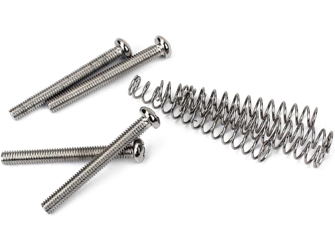 Kit De 4 Peças Com Parafusos E Molas De Metal Prateado Para Montagem