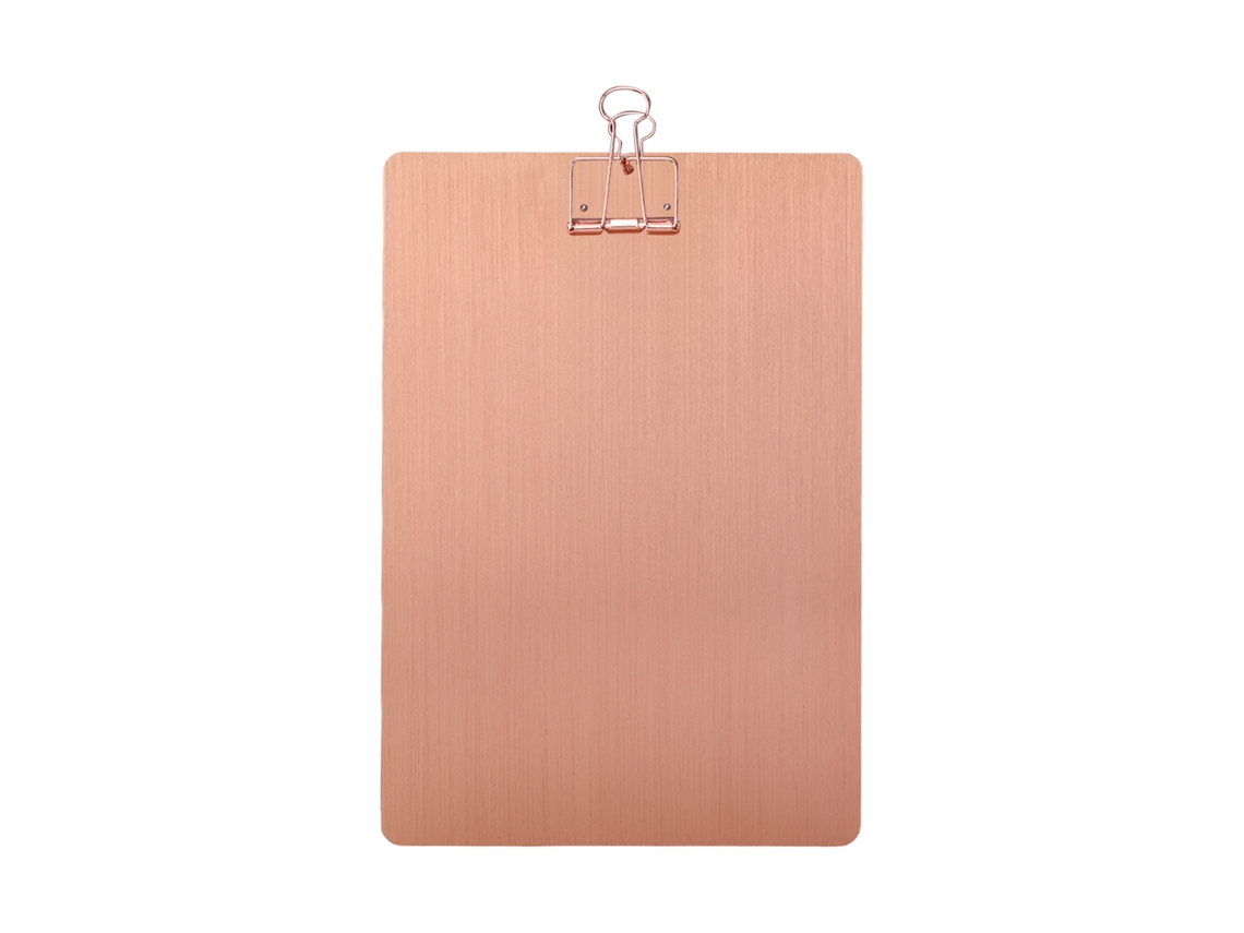 Tablero De Dibujo De Metal Resistente Al Rasgado Y Portapapeles De Acero Inoxidable Para Escritura Y Pintura Color Rosa Oro