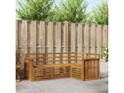 Vidaxl Conjunto De Sofás Para Exterior 4 Unid. Natural Poliéster