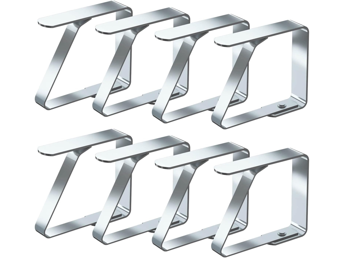 Pacote Com 20 Prendedores De Toalha De Mesa Antiderrapantes De Aço Inoxidável Aquaforge (4 Cm X 20 Peças)
