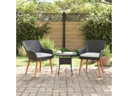 Vidaxl Cadeira De Jardim 2 Unid. Preto Vime Pe