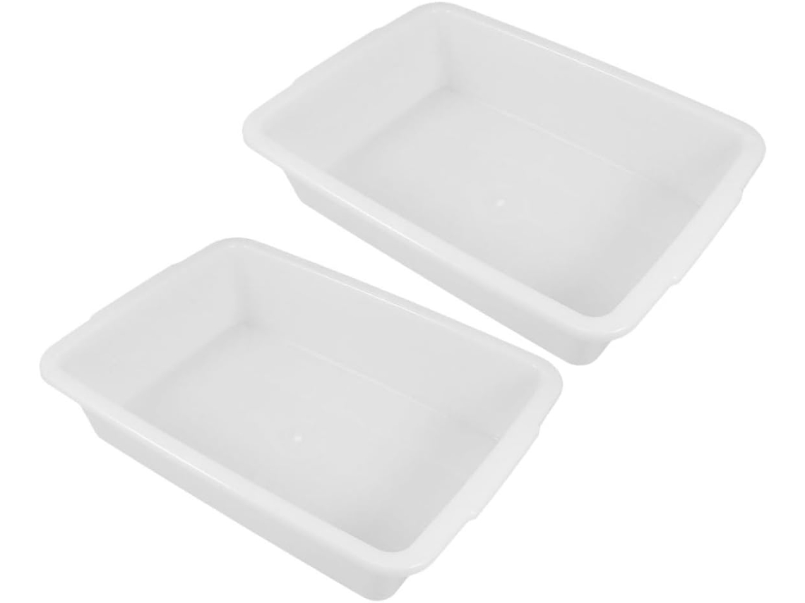 Conjunto De 2 Bandejas De Plástico Para Laboratório