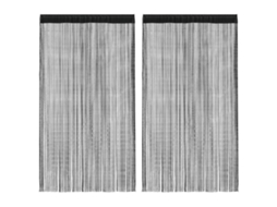 Vidaxl Cortinas De Fios 2 Pcs 140x250 Cm Preto