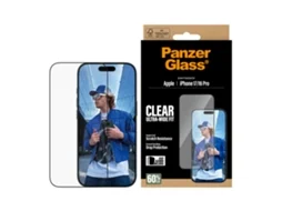 Protetor de Ecrã PANZERGLASS iPhone 17 / iPhone 16 Pro Ultra-Wide Fit com EasyAligner