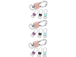 Conjunto De 12 Mosquetões Metálicos Para Chaveiros De Carro, Anéis Com Clipe Para Chaves De Veículos, Práticos E Duráveis Gokoco