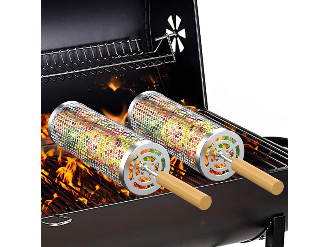 Conjunto De 2 Peças De Ferramentas Para Bbq, Portátil Para Exterior, Para Churrasco, Campismo E Exterior