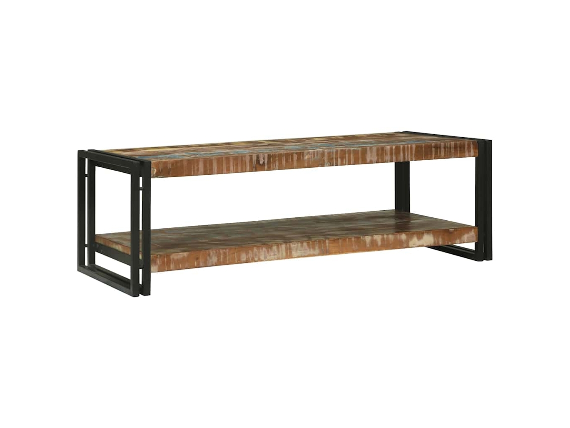 Vidaxl Mesa De Centro Multicolor Madeira Reforçada Sólida