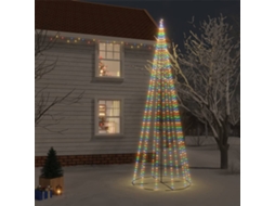Vidaxl Árvore De Natal Em Cone 732 Luzes Led 160x500 Cm Colorido