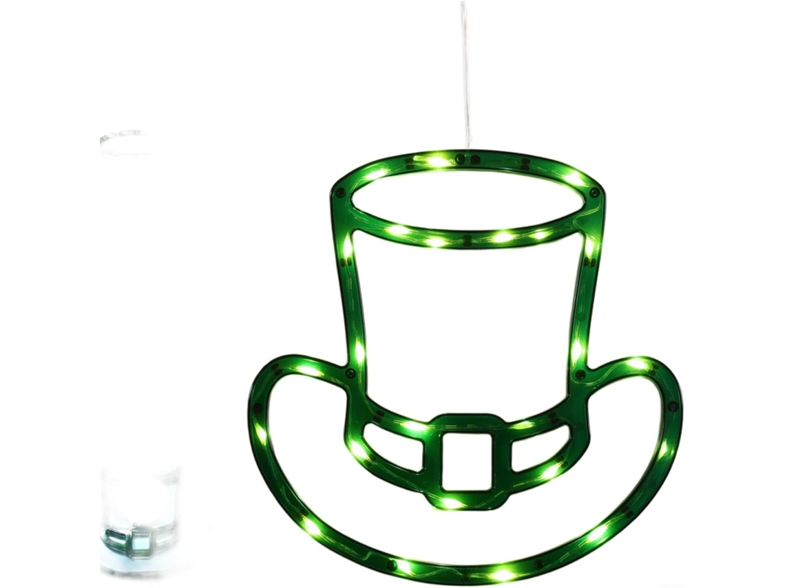 Luminária Pendente Led Verde Em Formato De Trevo Para O Dia São