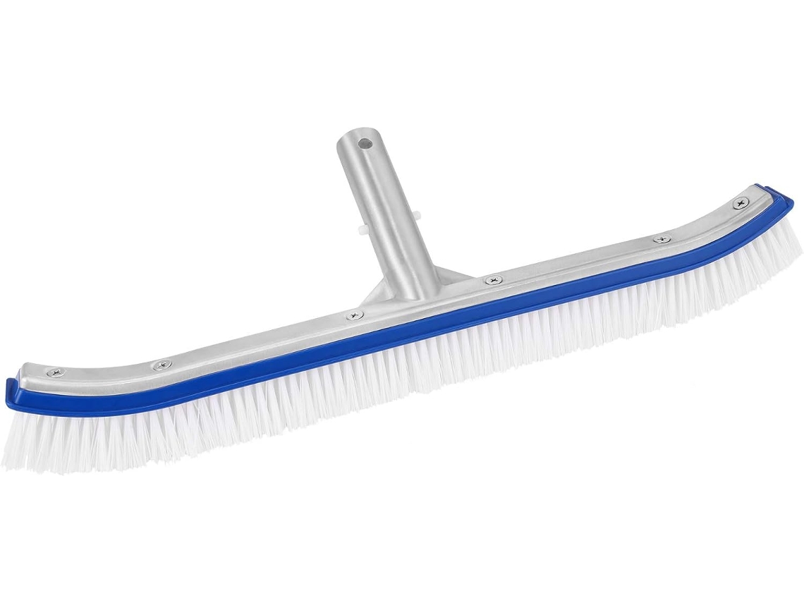 Escova de Limpeza AQUAFORGE 45 cm alumínio para piscina paredes fundo degraus e azulejos uso manual em spas lagos fontes e banheiras