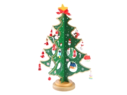 Decoração De Árvore De Natal Mini Madeira Diy Presente Infantil Mesa